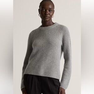 Quince Women's Light Gray Crew Neck Sweater